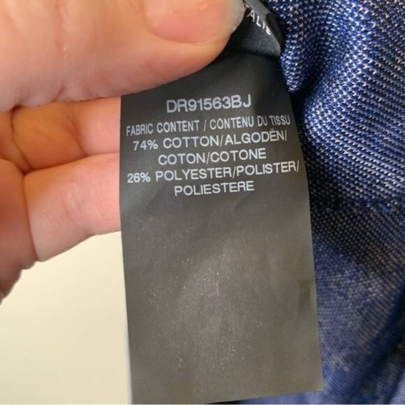 Derek Lam New York v-neck blue and black abstract print swing knit dress size 6 - Picture 10 of 12